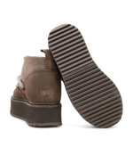 Кожаные угли classic low platform INUIKII - коричневый(75104-105)