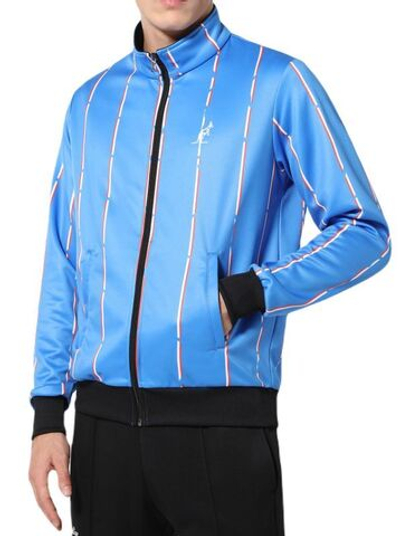 Мужской теннисный костюм Australian Double Jumpsuit With Stripes - blu zaffiro