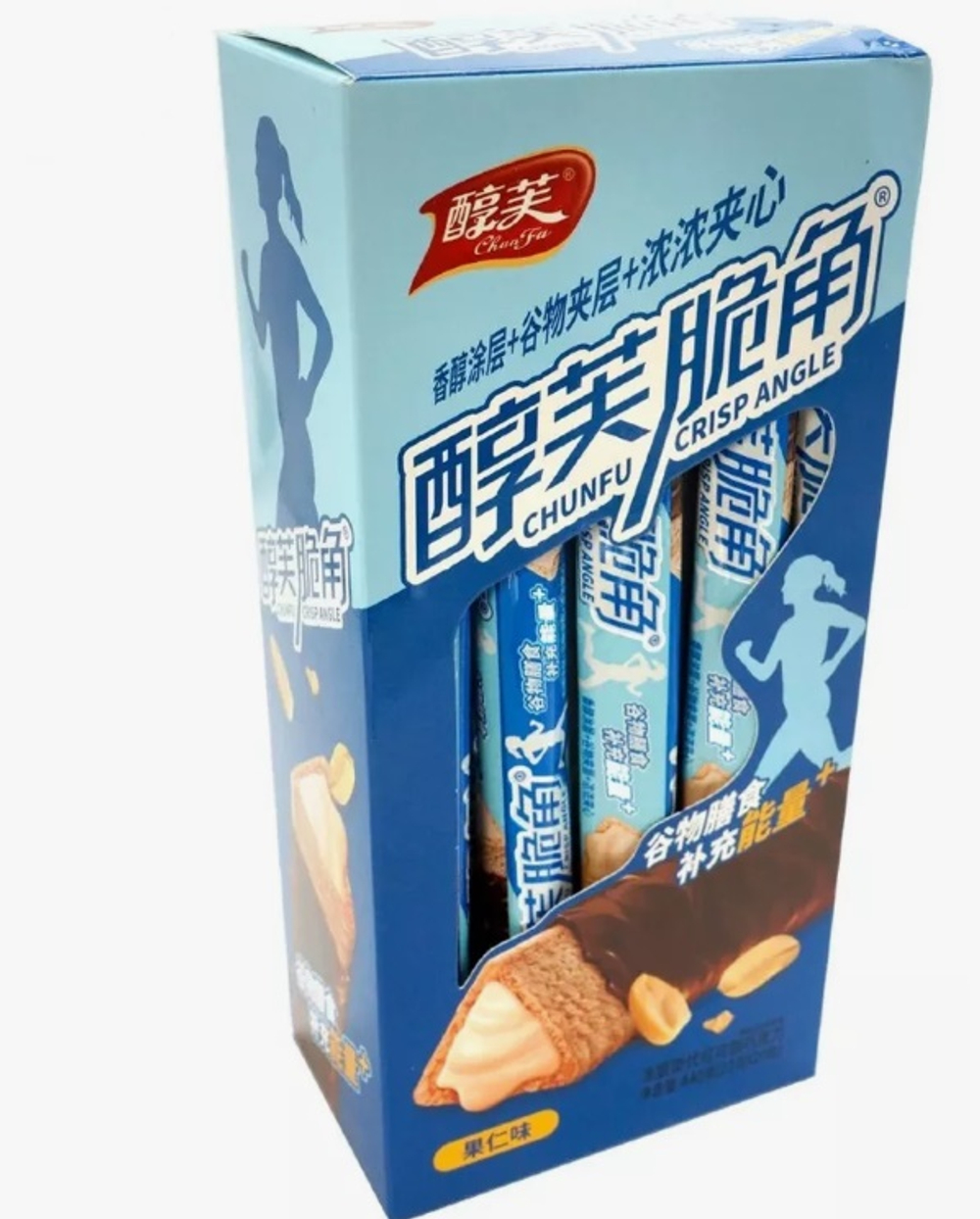 Фитнес батончик ChunFu Crisp Angle, с арахисовой начинкой 22гр.