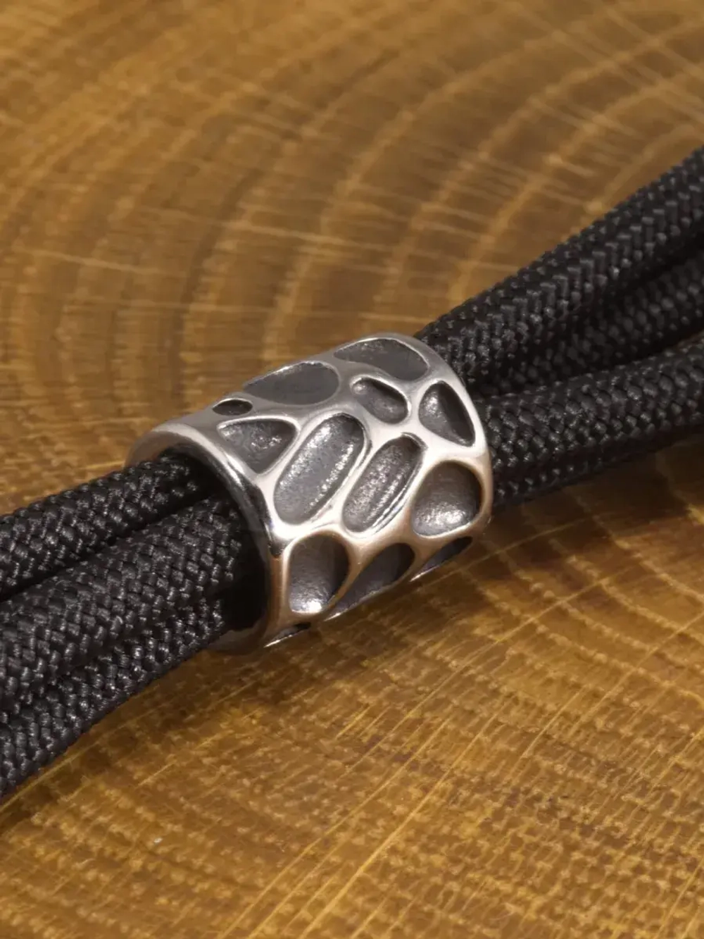 Бусина «Вулкан» из нержавеющей стали