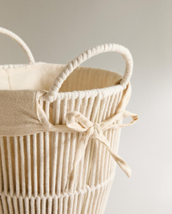 Zara Home Корзина из нержавеющей стали, цвет бежевый, 31 см