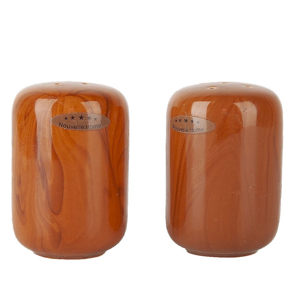 Набор для специй солонка/ перечница "Wooden Grain" 4,8х7см (фарфор) (индивидуальная упаковка)