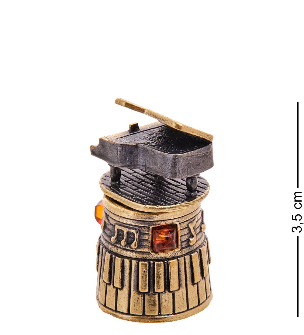 AM-3561 Наперсток «Рояль» (латунь, янтарь)