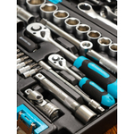 Набор слесарных инструментов Bartex, 1/2", 1/4", CrV сталь, кейс, 82 пр, шт