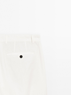 Massimo Dutti Зауженные брюки, кремовый