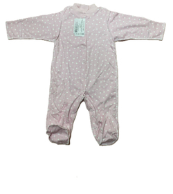 Комбинезон №1 с закрытой ножкой на кнопках из интерлока (100% хлопок) с антицарапками и швами наружу на рост 62 см