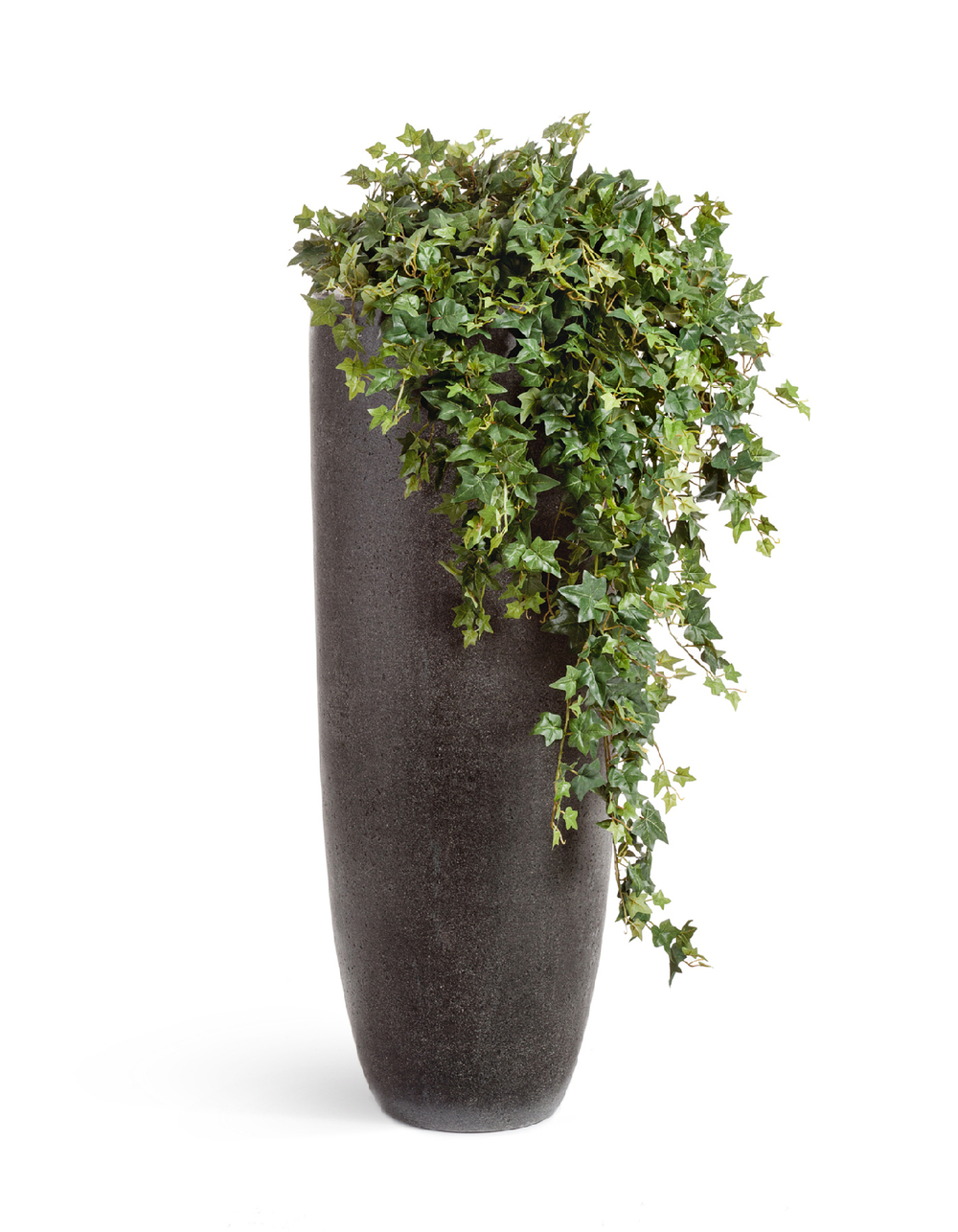 Кашпо TREEZ Effectory Stone Высокий Giant конус Тёмно-серый камень в-120 см, д-45 см 1/1 41.3317-01-001-GR-120