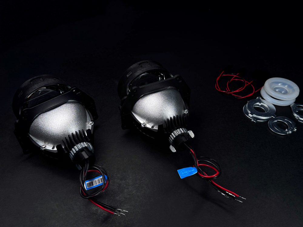 Би Лед линзы автомобильные в фары Светодиодные Statlight Junior A1 Bi LED линзы 3.0 дюйма, комплект 2 шт.
