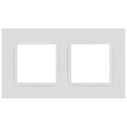 Рамка для розеток и выключателей ЭРА Elegance 14-5012-01М Classic, на 2 поста, белый матовый