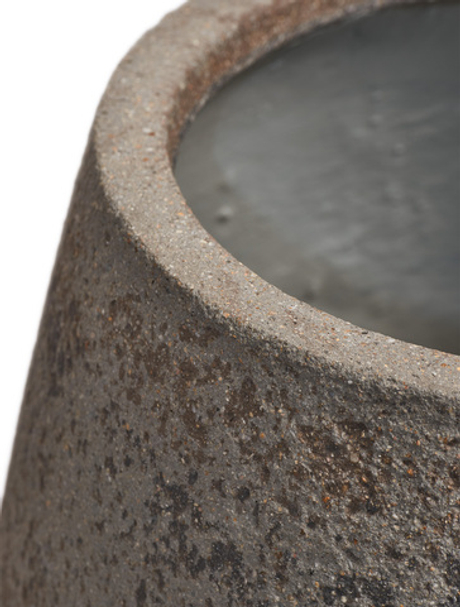 Кашпо TREEZ ERGO - Hard Rock - Ромбовидная чаша - Песок серый беж