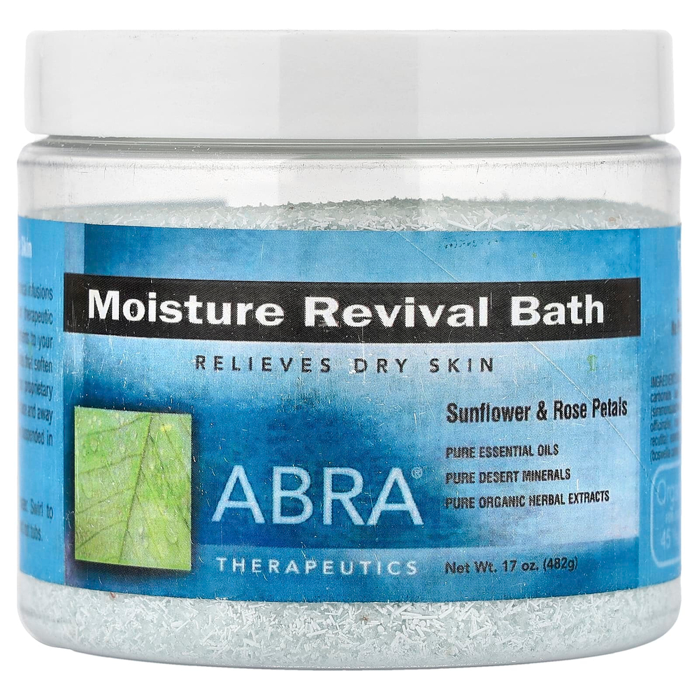 Abra Therapeutics, Moisture Revival Bath, подсолнух и лепестки роз, 482 г (17 унций)