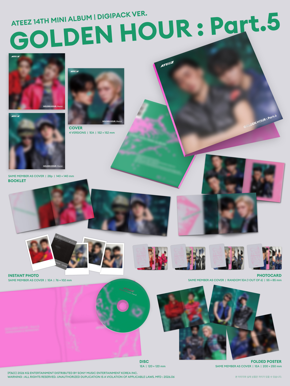 Альбом ATEEZ - GOLDEN HOUR : Part.5 (DIGIPACK UNIT VER.)