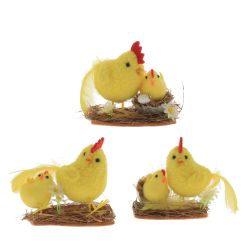GAEM Фигурка декоративная "Курица с цыпленком", L9 W5,5 H9 см, 3в.