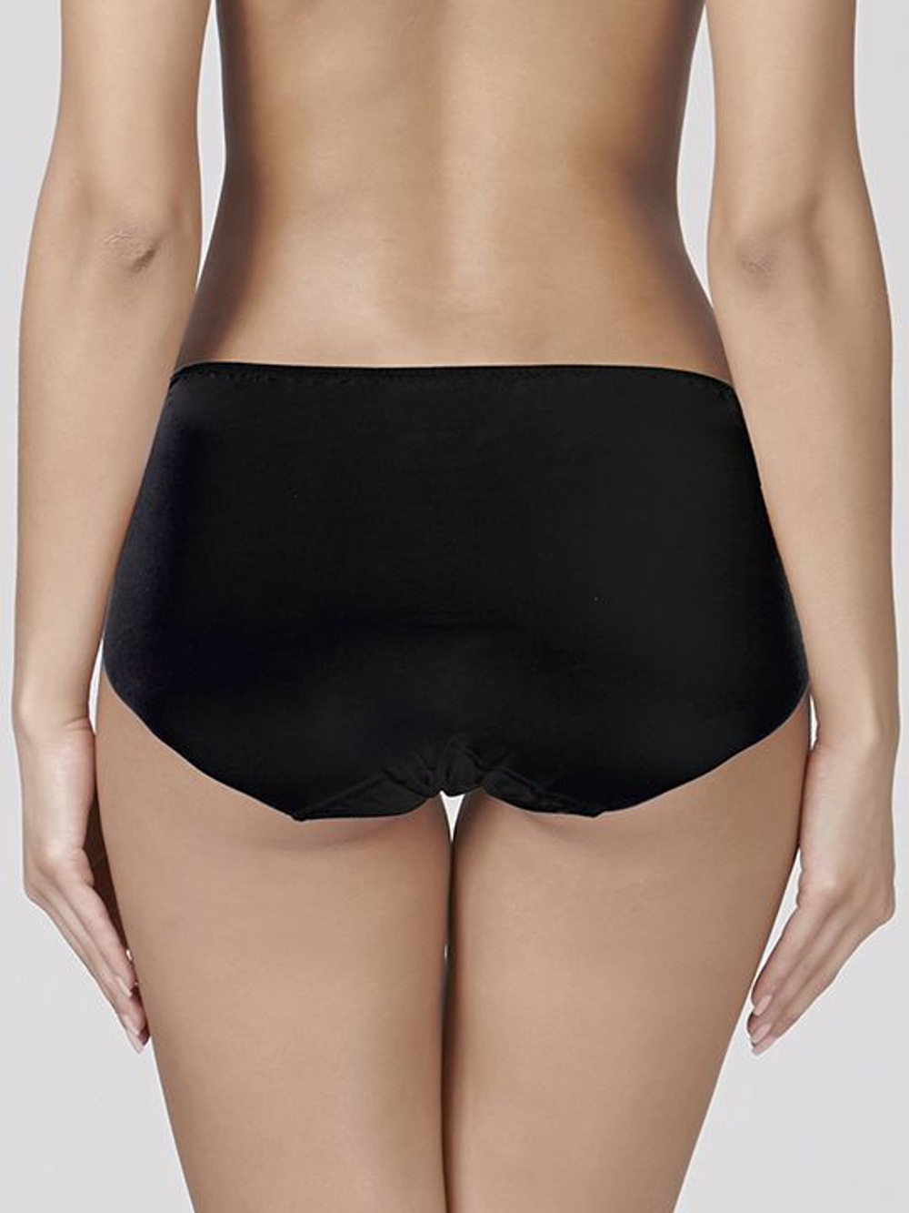 Трусики-слип с завышенной линией талии из ультратонкой микрофибры (Размер: XXXL) (Цвет: бежевый)