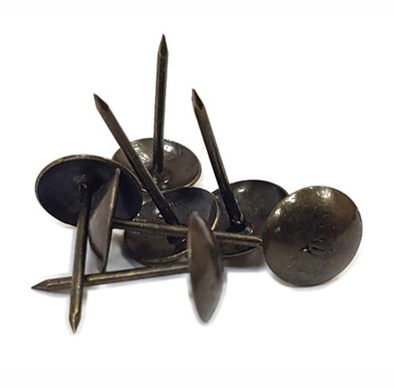 Гвозди Мебельные, гладкая шляпка "О" бронза (50 шт)