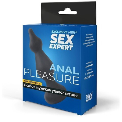 ВТУЛКА АНАЛЬНАЯ цвет чёрный, L 100 мм D 23x30 мм