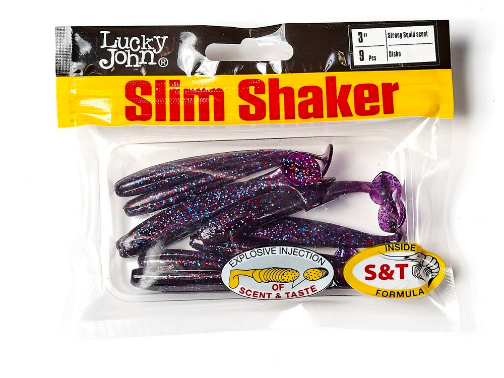 Мягкая съедобная приманка LJ Pro Series Slim Shaker 3in (76 мм), цвет S63, 8 шт
