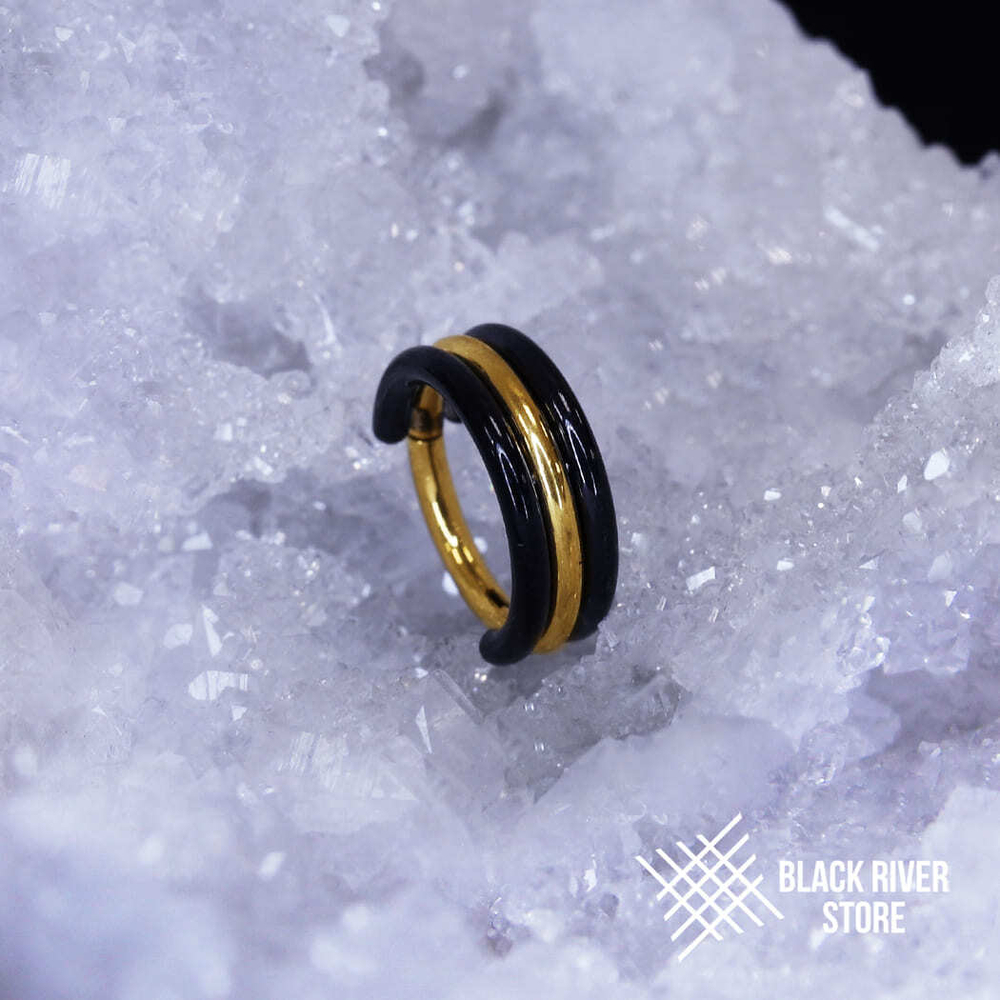 Кликер HM Kelly Simple PVD Black & Yellow 1.2мм