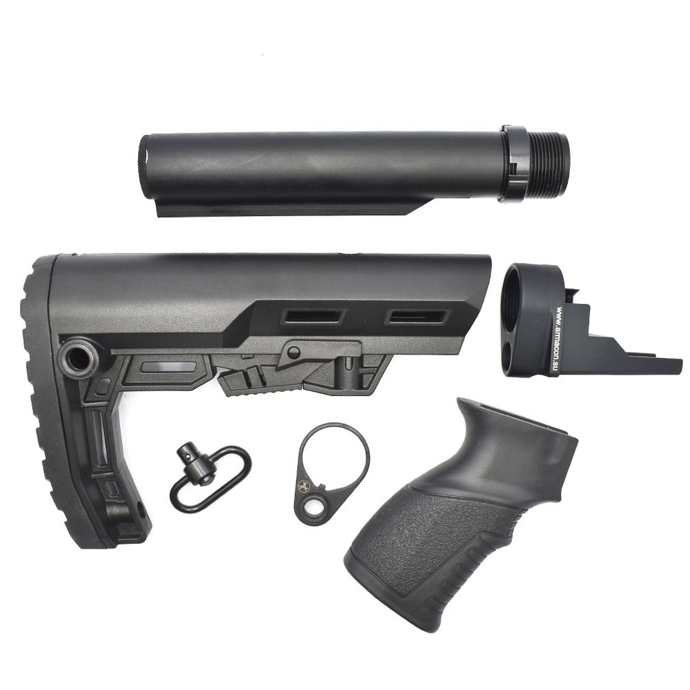 Комплект: Телескопический приклад на АКМ/АК74, Alpha без подщечника, K.Arma