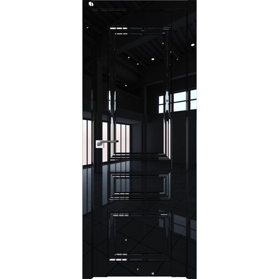 Межкомнатная дверь глянцевая Profil Doors 124L чёрный люкс глухая