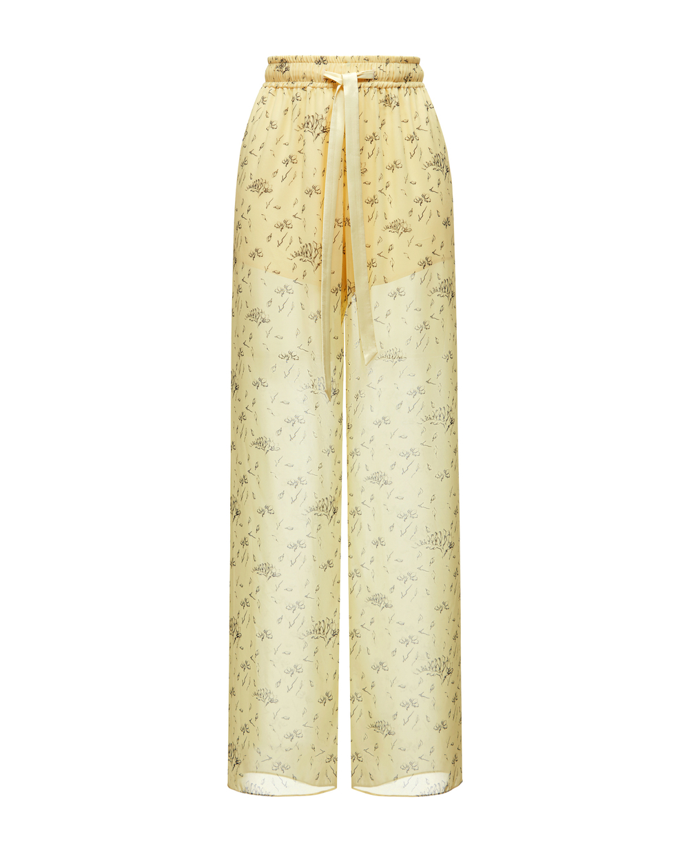 Брюки из шифона с принтом