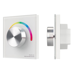 Панель SMART-P8-RGB-G-IN White (12-24V, 3x4A, Rotary, 2.4G) (Arlight, IP20 Пластик, 5 лет) 033764