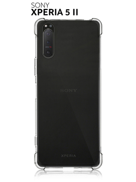 Чехол ROSCO для Sony Xperia 5 II (арт. 5(II)-HARD-TPU-TRANSPARENT)