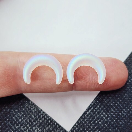 Бусина лунница, стекло, эффект АВ, р-р 16мм