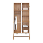 Антресоль 2х дверного шкафа «Бридж» браун/белый лак