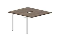 Составной стол на 2 рабочих места 118х136,6х75см (2 эргономичных выреза) - приставной элемент