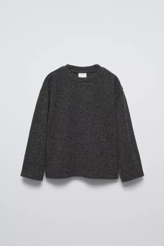 ZARA ФУТБОЛКА ИЗ ТКАНИ SOFT TOUCH, СЕРЫЙ