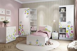 Детская "Радуга" 1 (белый/белый глянец/фотопечать), ДСВ Мебель, г. Пенза