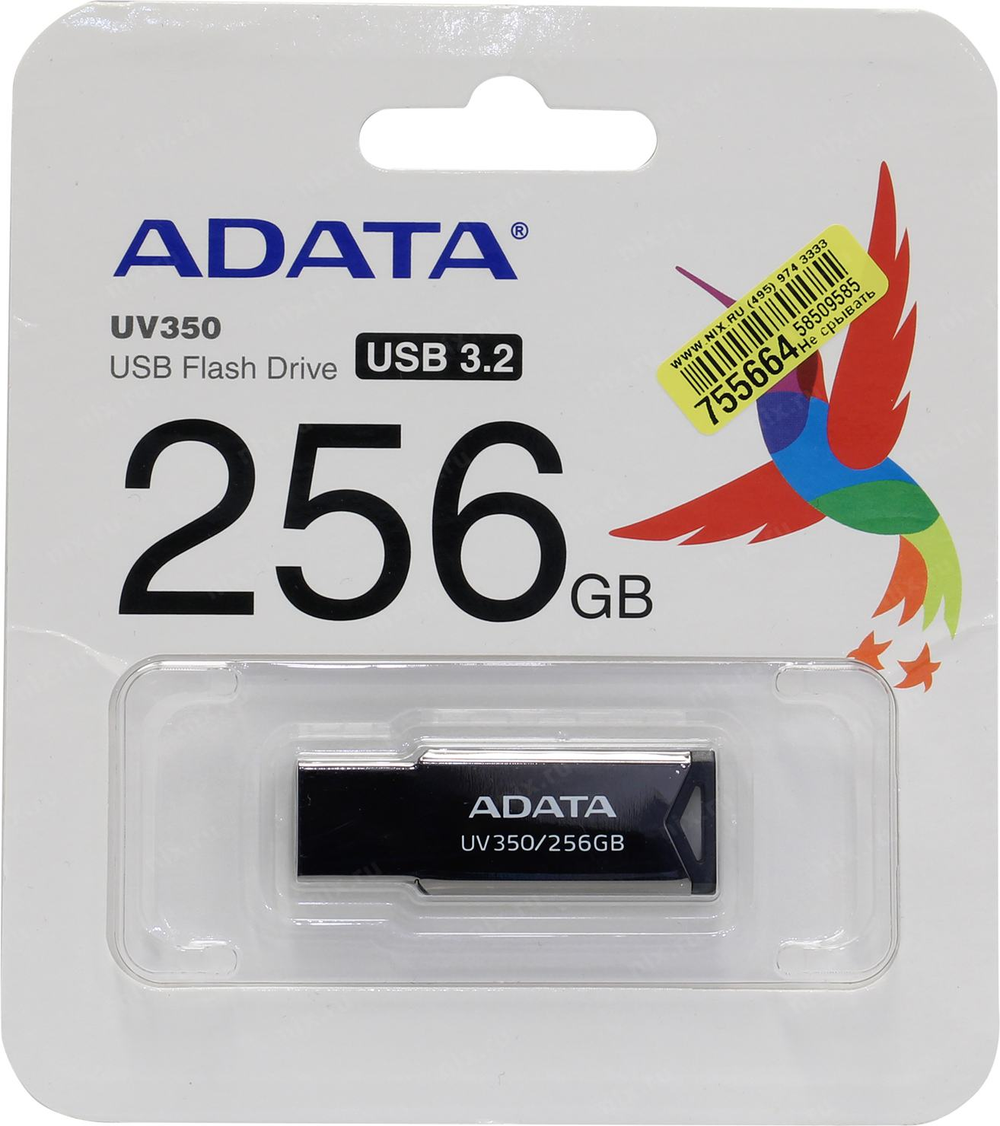 ADATA UV350 &lt;AUV350-256G-RBK&gt; USB3.2  Flash Drive  256Gb