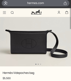 Сумка через плечо Hermes Videpoches