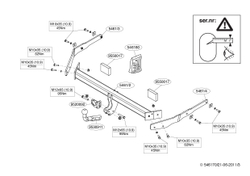 Фаркоп Brink (Thule) 546100 для Ford Focus (2011 - )(паспорт и сертификат в комплекте)(без электрики)
