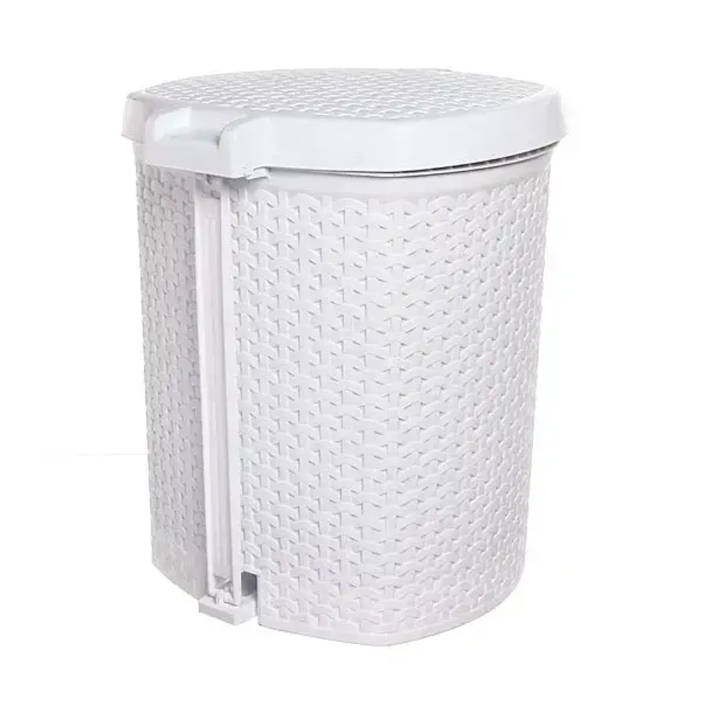 Ведро для мусора с педалью»Плетенка»11л (Ар-Пласт)