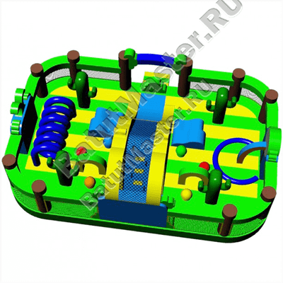 Коммерческий надувной батут "Водопад в джунглях"