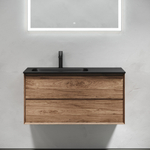 Тумба подвесная под раковину левая Sancos Marmi 2.0, дуб чарльстон 995х445х520