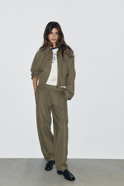 ZARA МЯГКИЙ БОМБЕР НА МОЛНИИ, ХАКИ