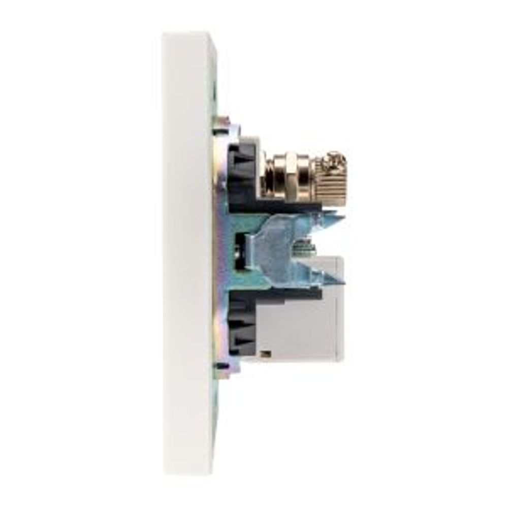 Розетка STRONG компьютерная RJ45 кат6 + TV с/у жемчуг KRANZ