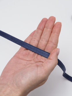 Резинка бретелечная индиго глянцевая ширина 10 мм