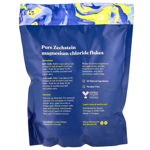 Asutra, Soak Pain Away, магниевые хлопья, 907 г