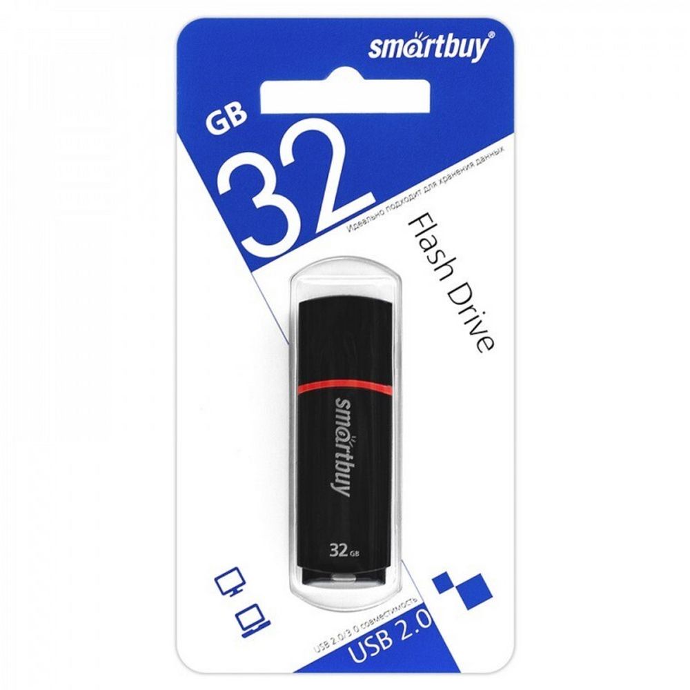 USB карта памяти 32ГБ Smart Buy Crown (черный)