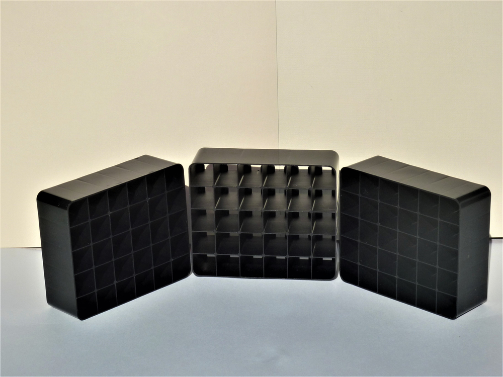 Набор подставок для 90 маркеров  для скетчинга (фломастеров) / подставка (органайзер) для маркеров для скетчинга и рисования / Для хранения маркеров / Подставка под скетч маркеры / Rainbow_Laboratory, 3 шт. по (30 отверстий, 104х87х35 мм), в сборе, черный