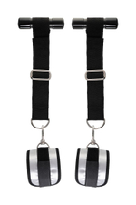 Черно-серебристые фиксаторы для рук на дверь Anonymo