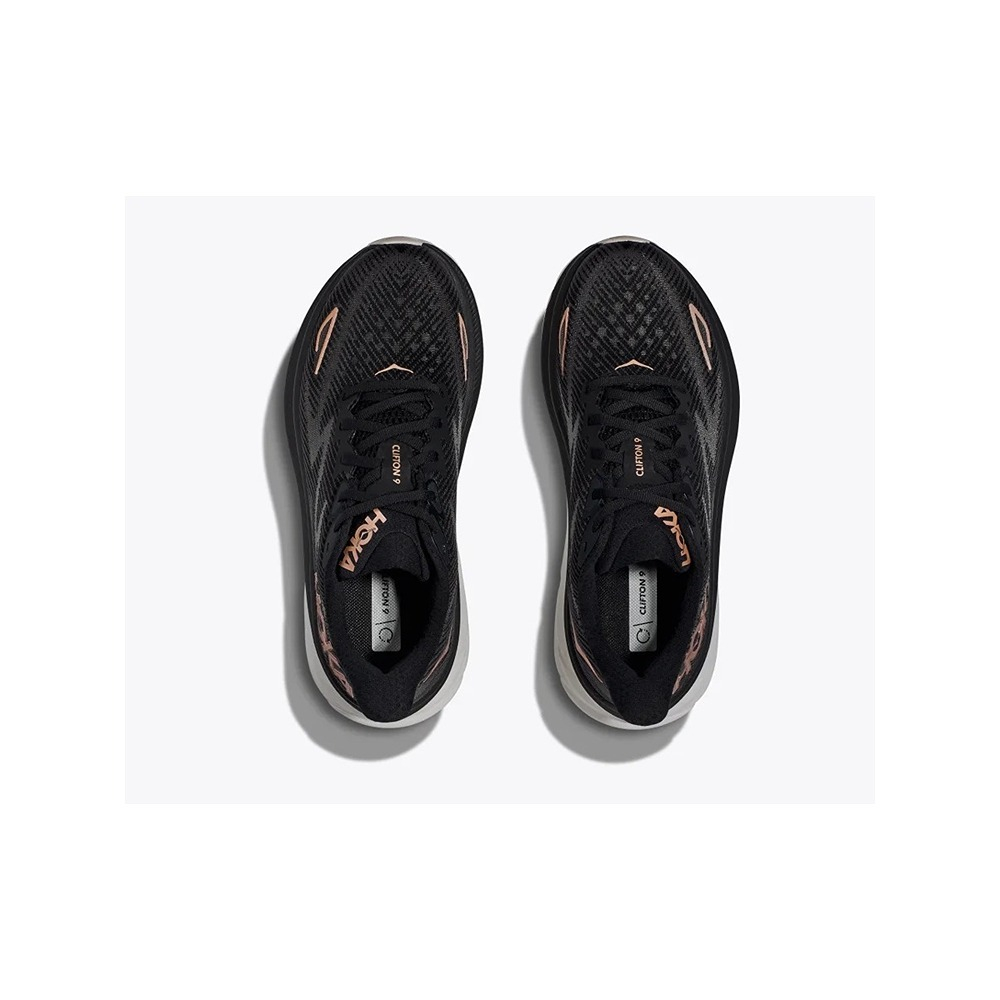 Кроссовки женские HOKA W CLIFTON 9 WIDE Black / Rose Gold