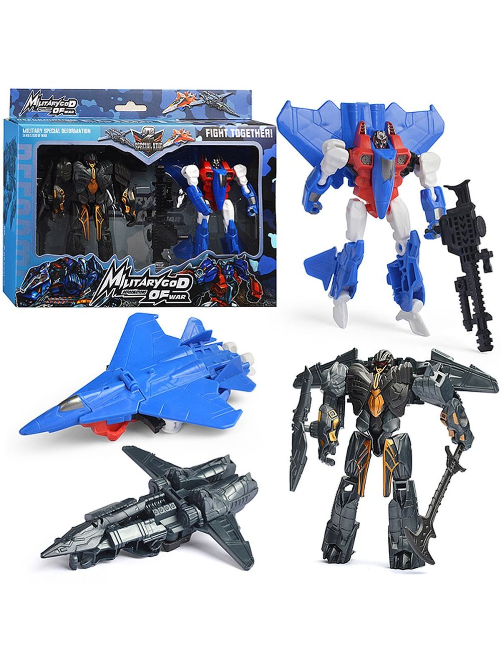 Игрушка Робот Истребитель трансформирующийся (HF111-10) цвет синий