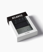 Мужские трусы слипы спорт Atlantic, набор 3 шт., хлопок, черные + черные + светлый хаки, 3MP-206