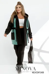 Костюм 2408-мята-черный Minova