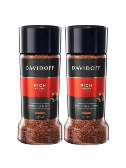 Кофе растворимый Davidoff Rich Aroma, 100 г стеклянная банка (Давидоф) х 2 шт